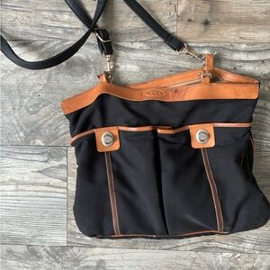 Tod's Black and Brown Messenger Bag